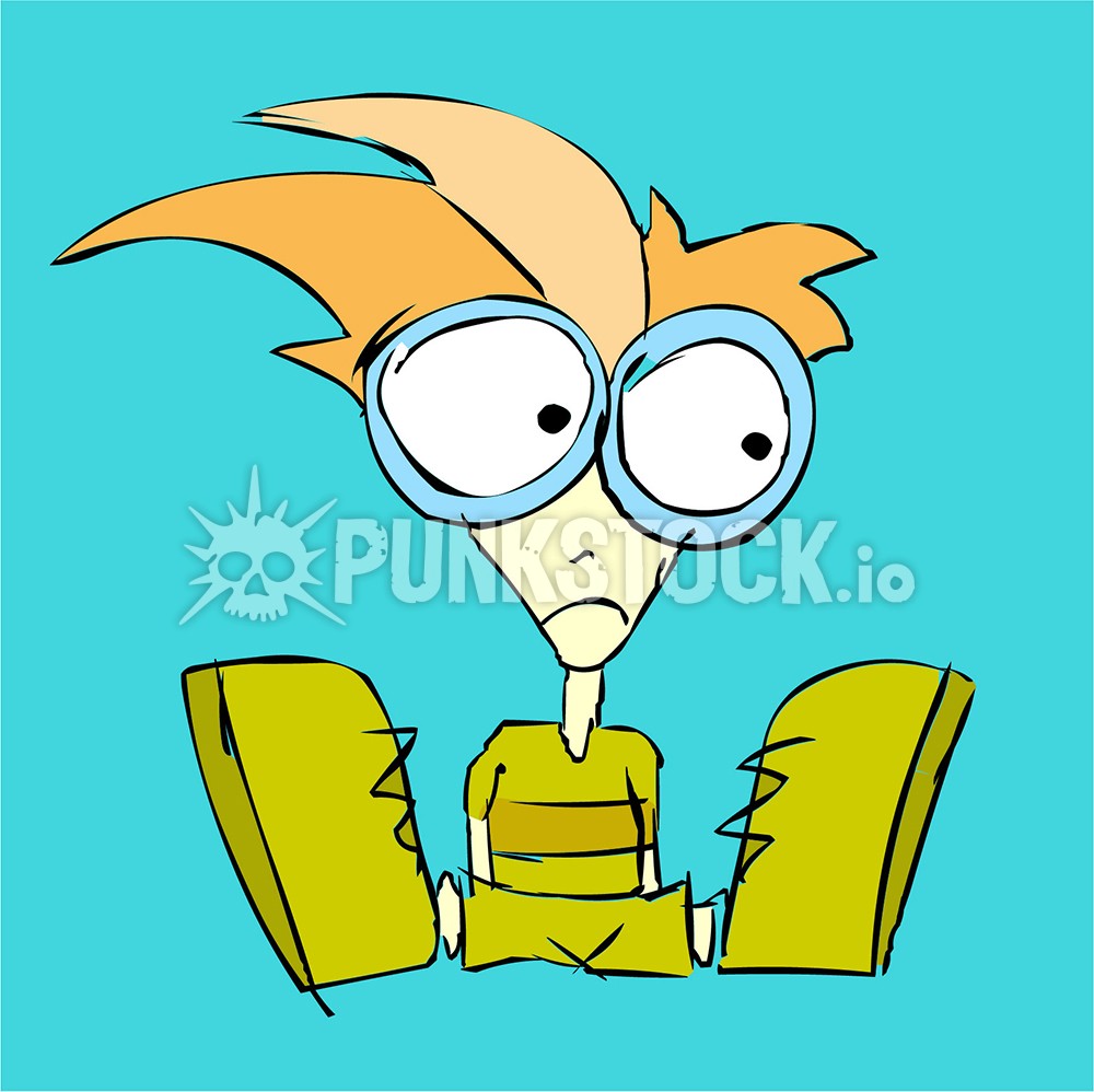 Nerd nerdy nerdboy vector graphic