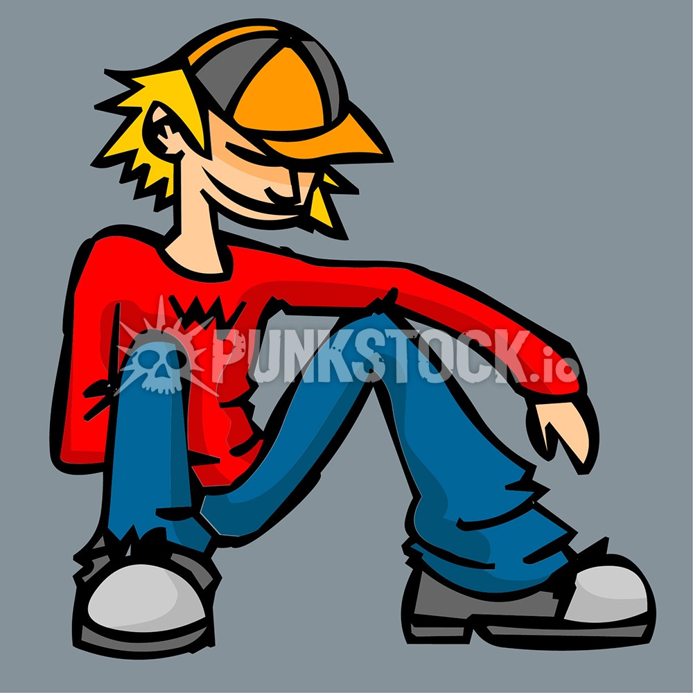 Teen guy kid vector graphic