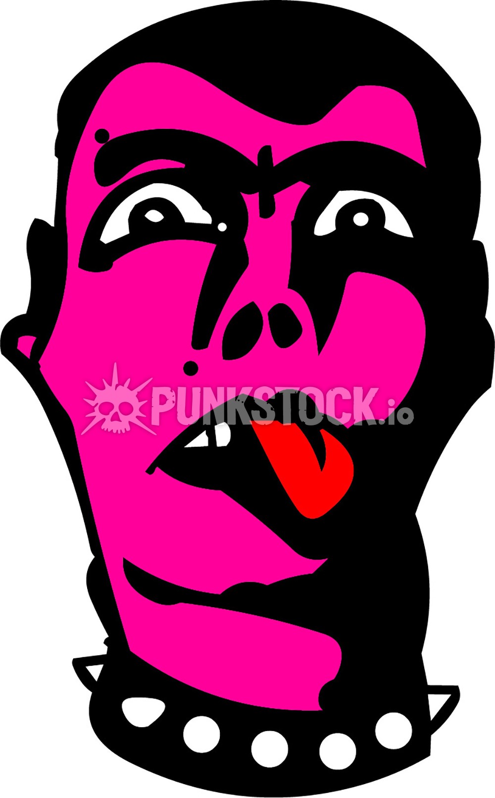 Pink purple tongue vector graphic