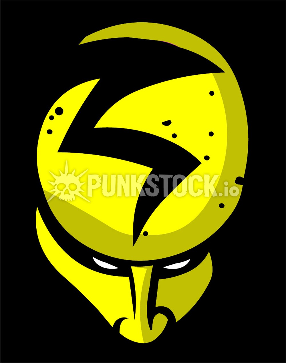 Lightning head top view vector graphic