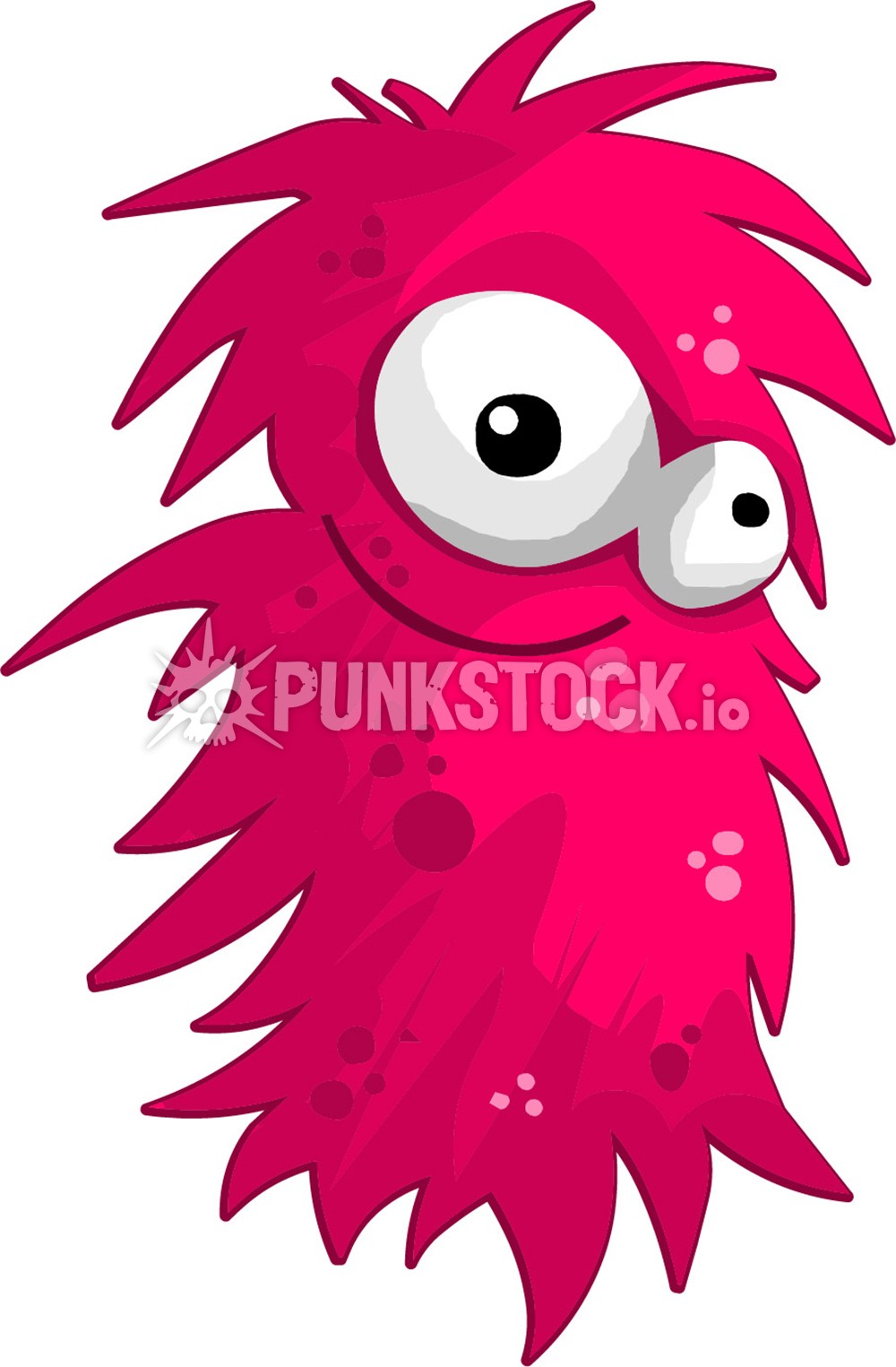 Pink cute fluffy vector graphic