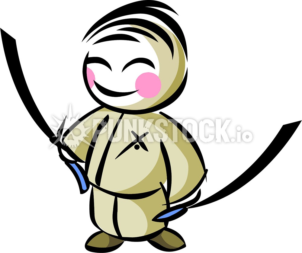 Fight fighter samurai vector graphic