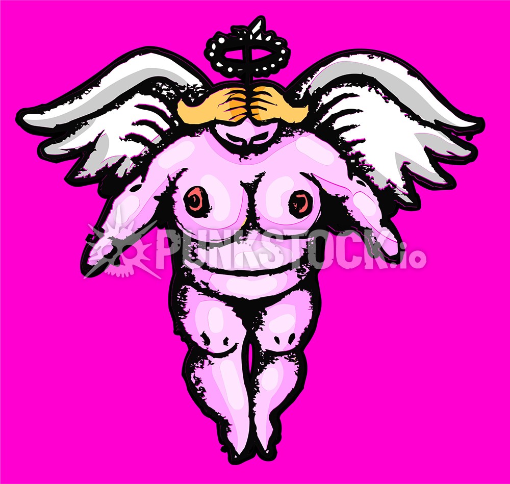 Angel naked naked angel vector graphic