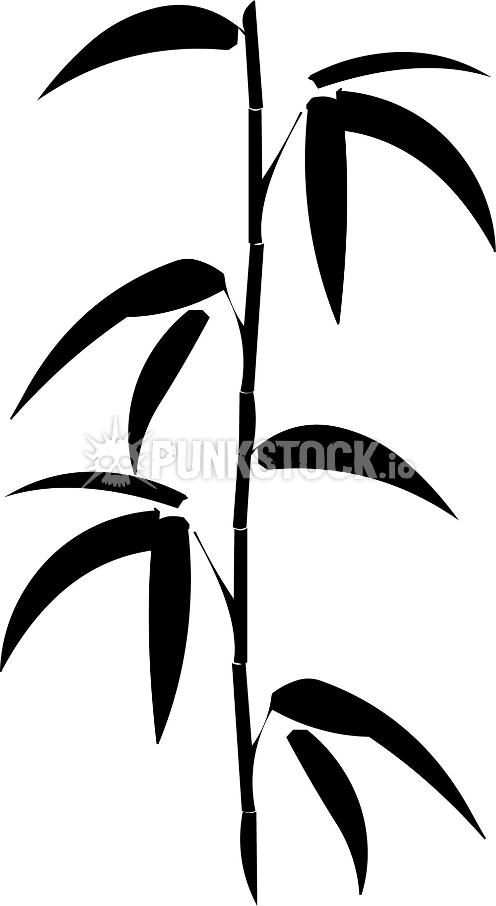 Black bamboo vector graphic