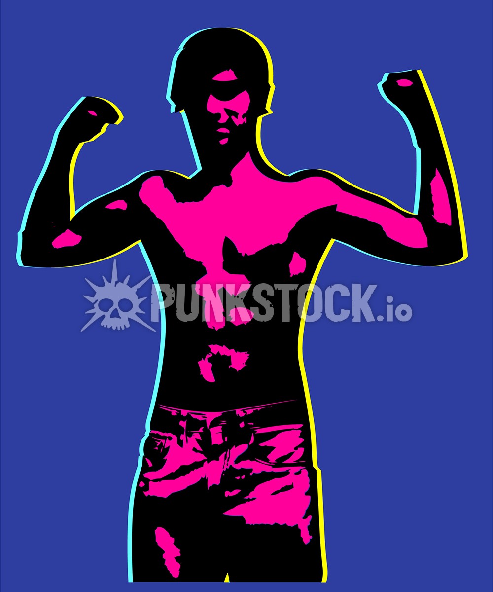 Flex flexing shane vector graphic