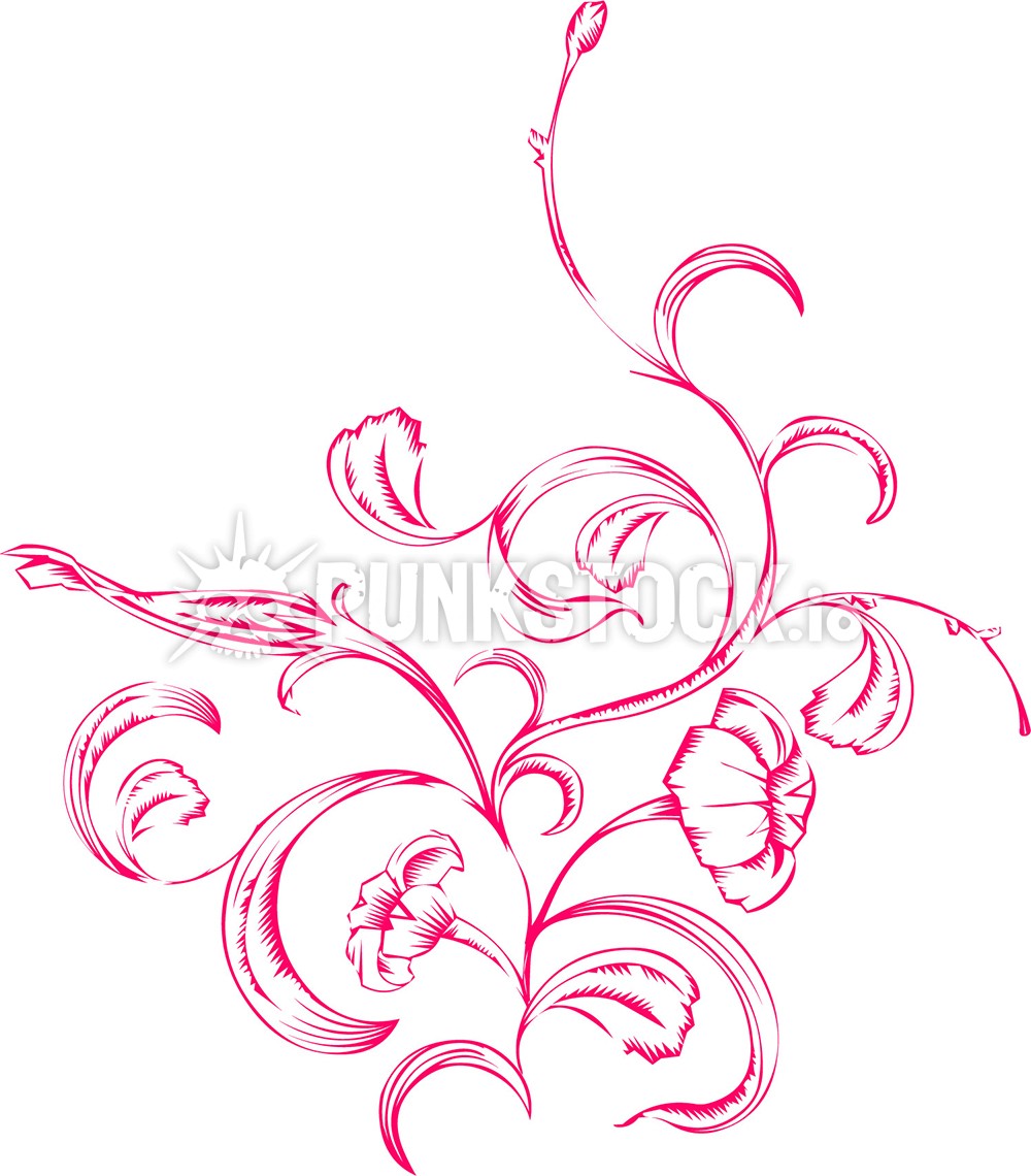 Ornamental flourish decorative flourish vector graphic
