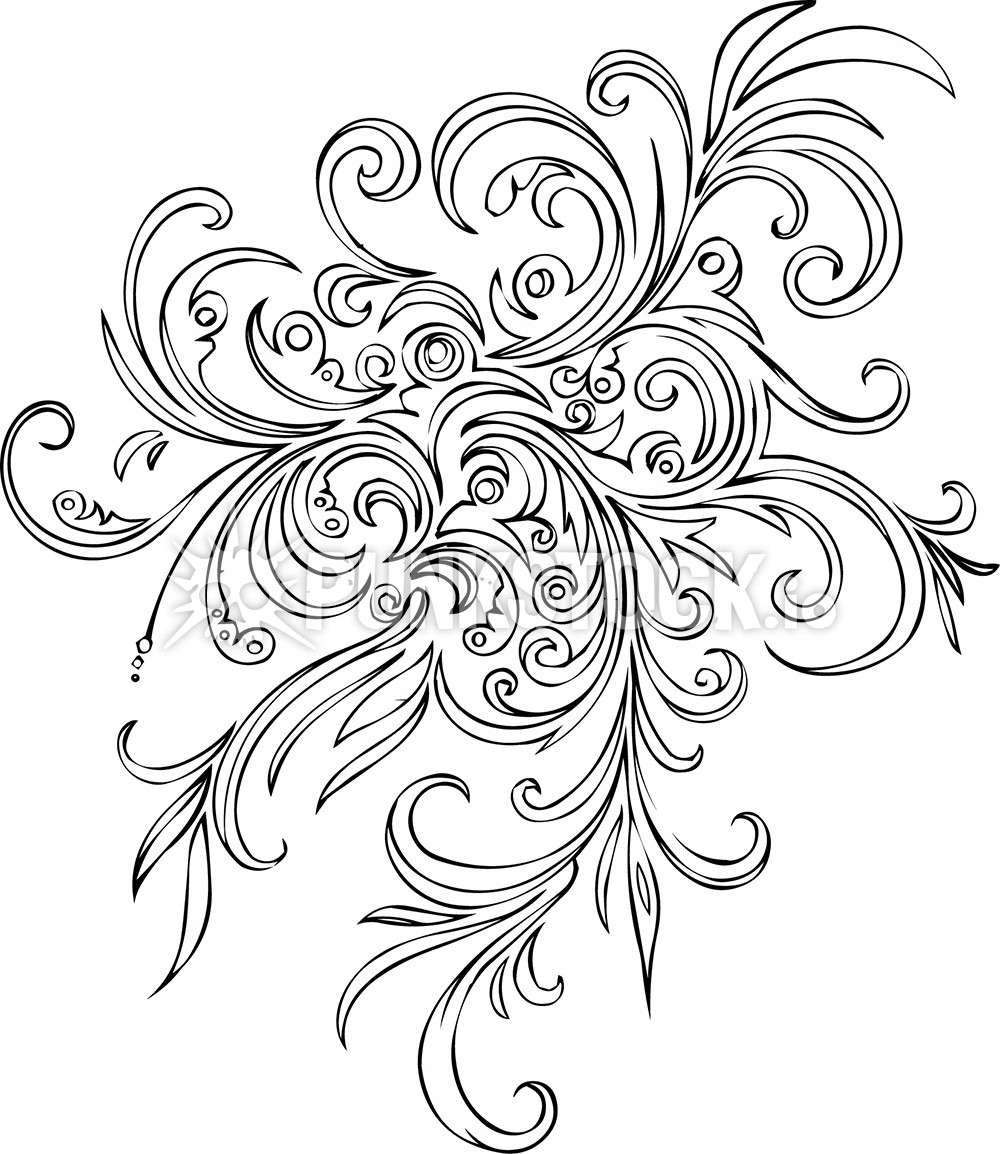 Ornamental flourish decorative flourish vector graphic