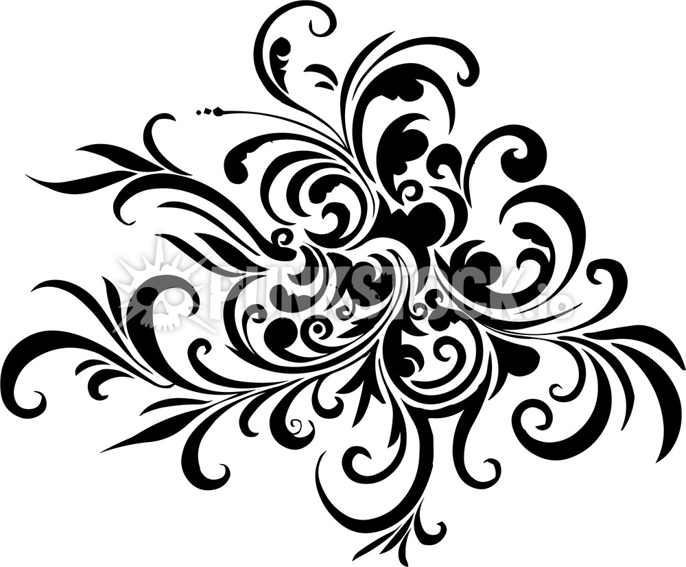 Ornamental flourish decorative flourish vector graphic