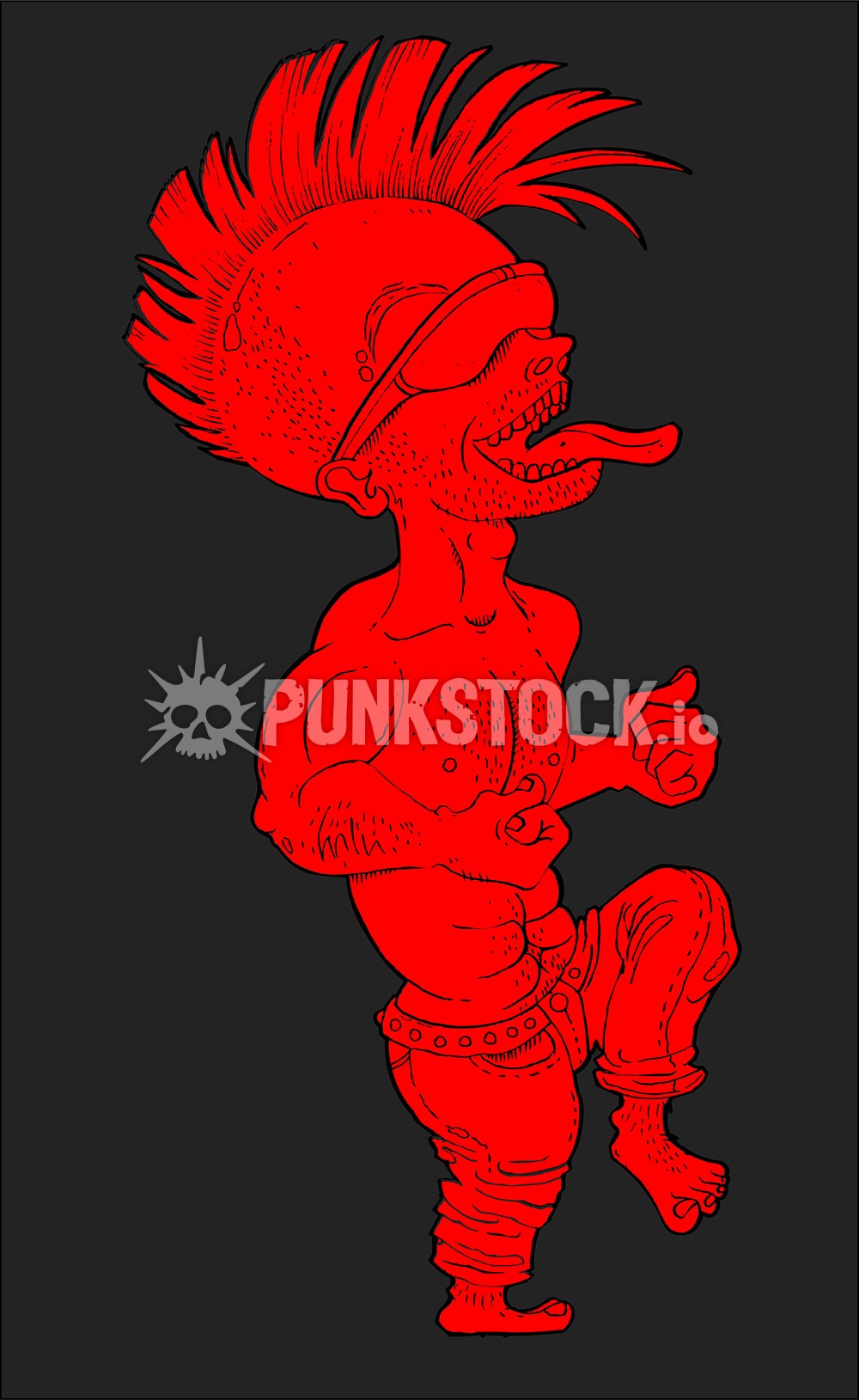 Punk rock rocker vector graphic