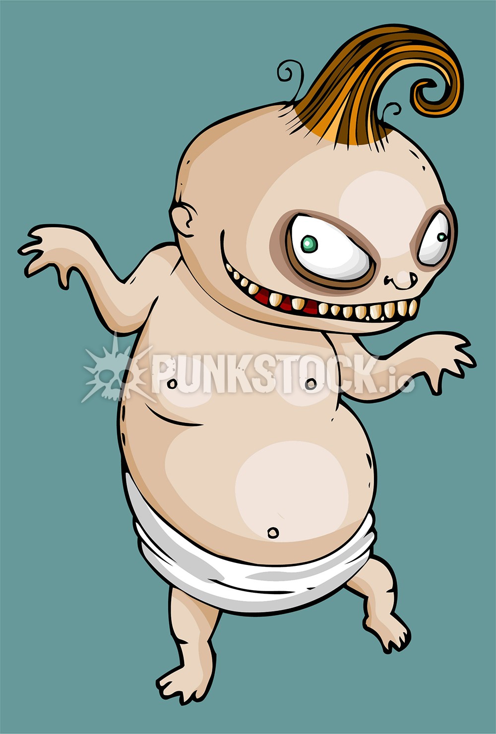 Theme evil baby creep creeping vector graphic