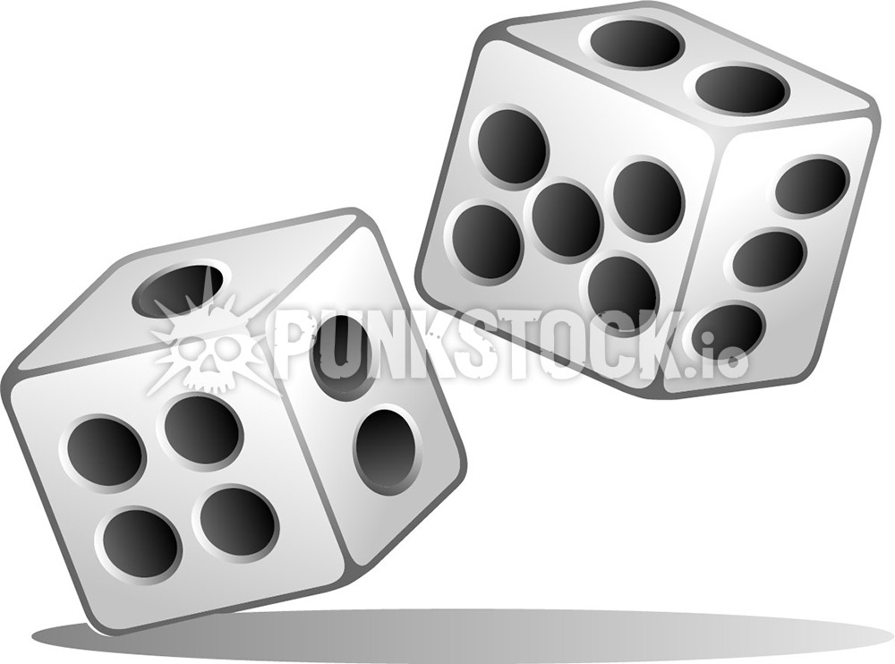Dice gamble gambling vector graphic