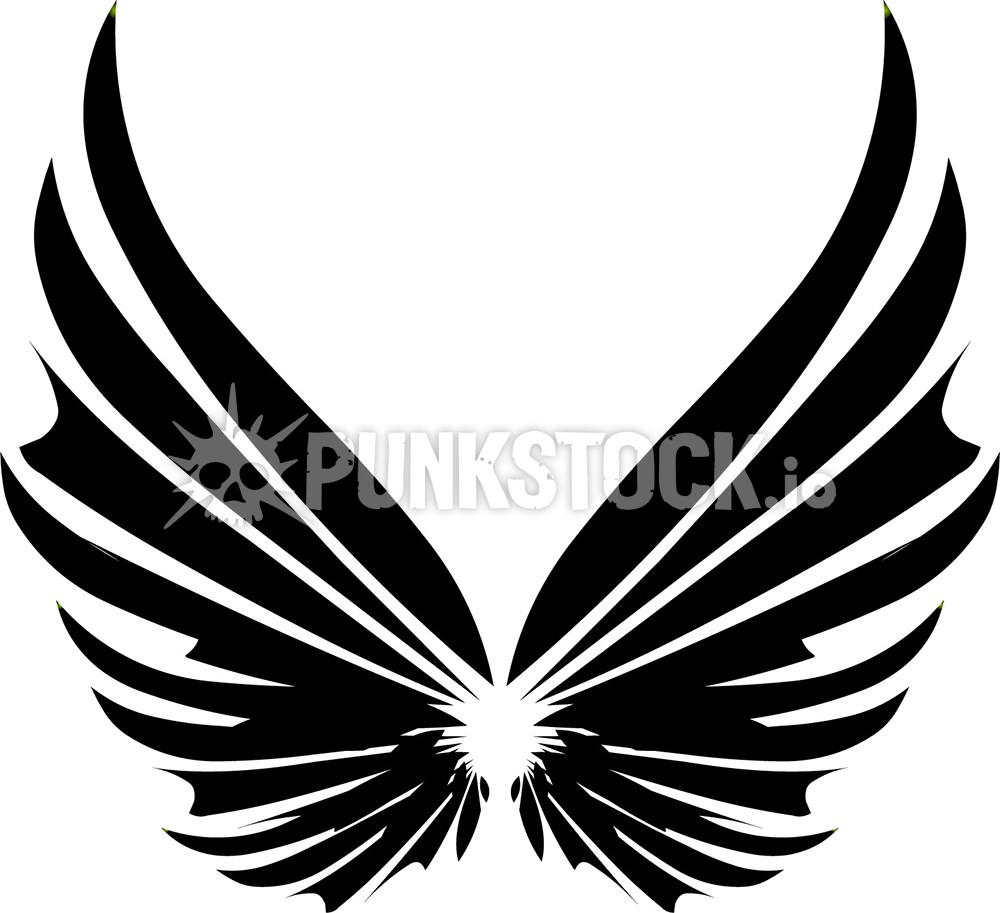Wings tattoo vector graphic