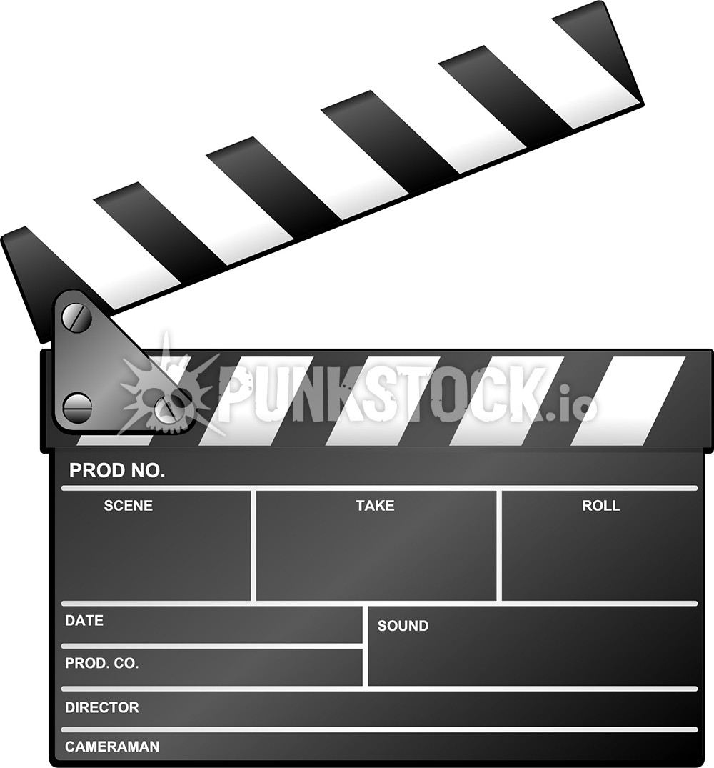 Clapper clapper board film vector graphic
