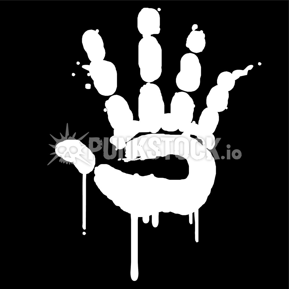 Hand handprint hand print vector graphic