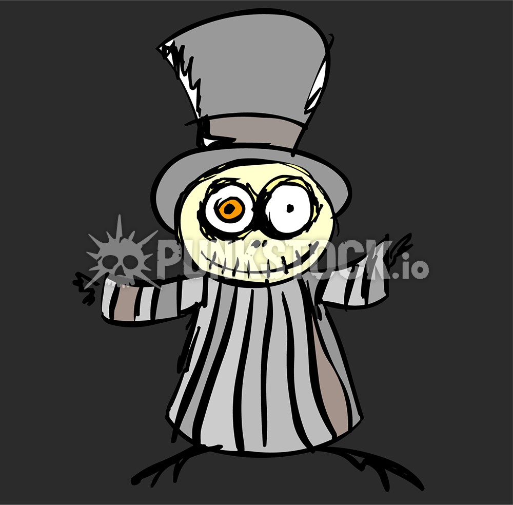 Tim burton crazy boy vector graphic