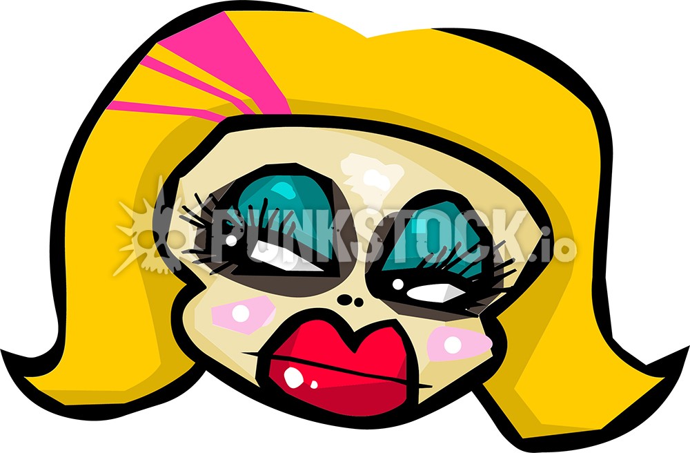 Girl woman lipstick vector graphic
