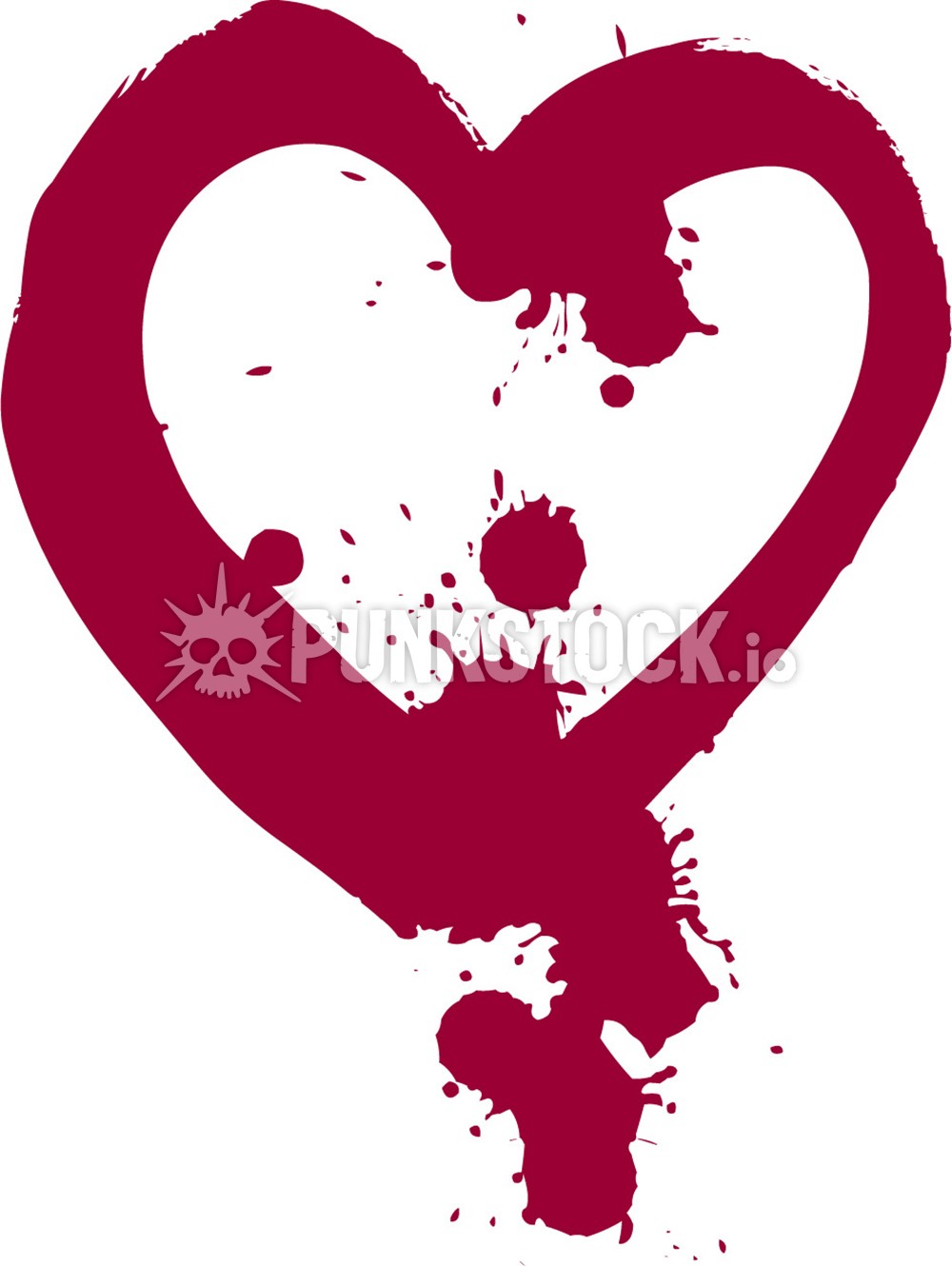 Heart love paint vector graphic