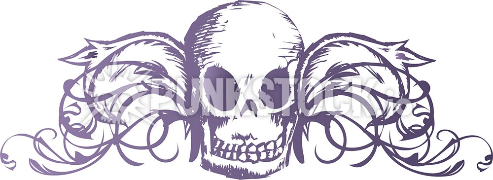 Skull skulls purple vector graphic