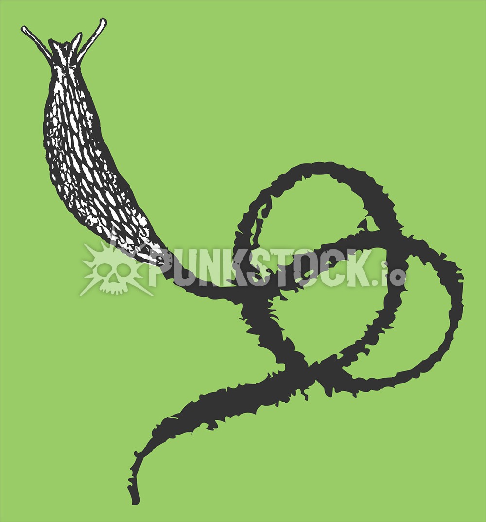 Slug snail trail vector graphic