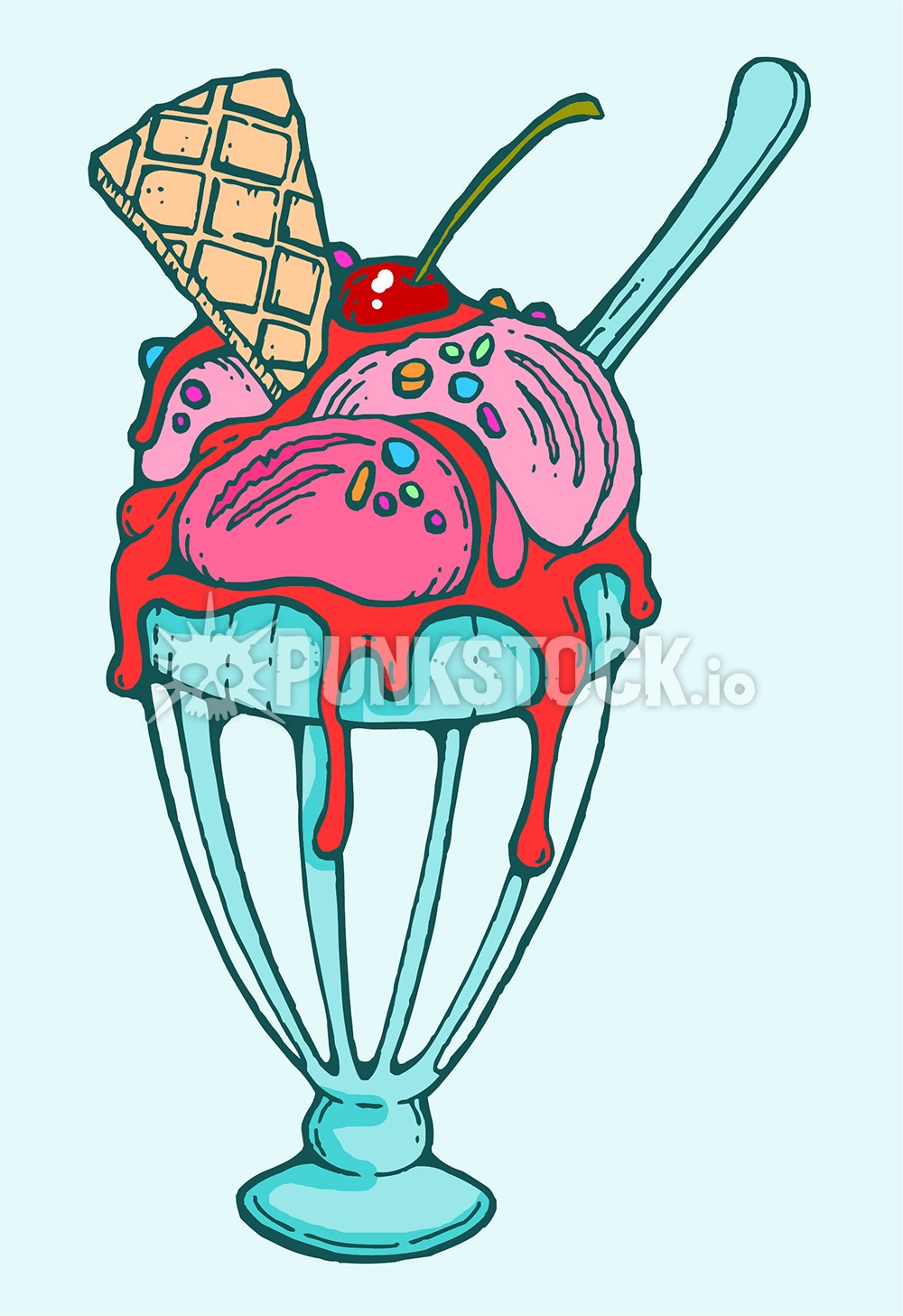 Sketch sketched sundae vector graphic
