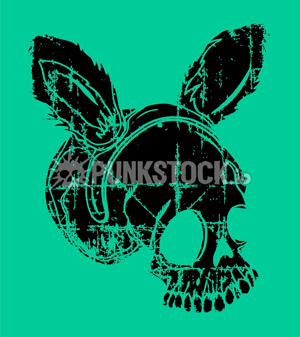 Skull skulls bunny vector graphic