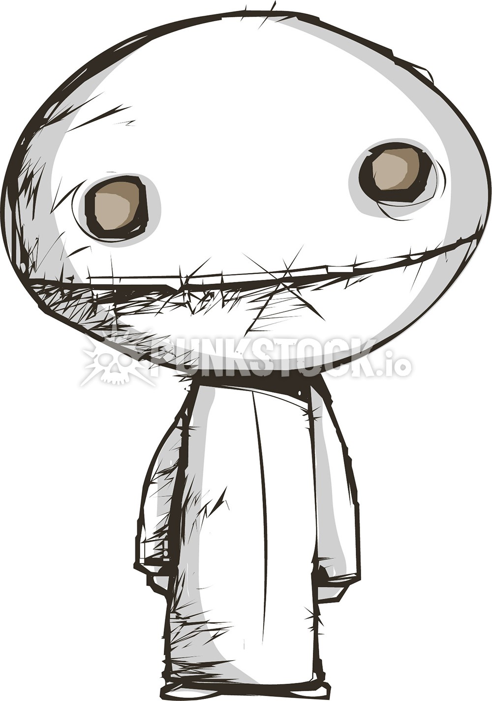 Lonely sad depress vector graphic