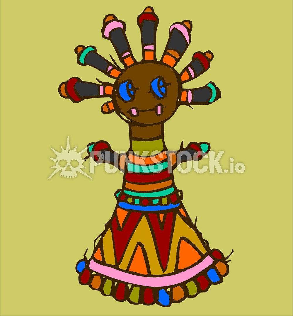 Africa african doll vector graphic