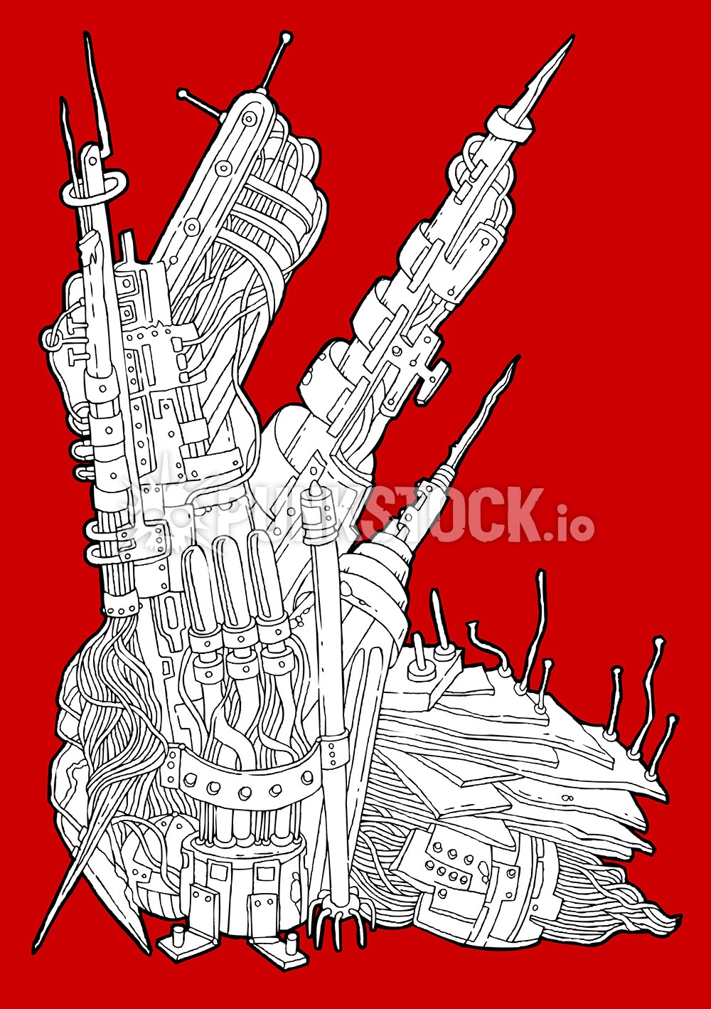 Line lines drawing vector graphic
