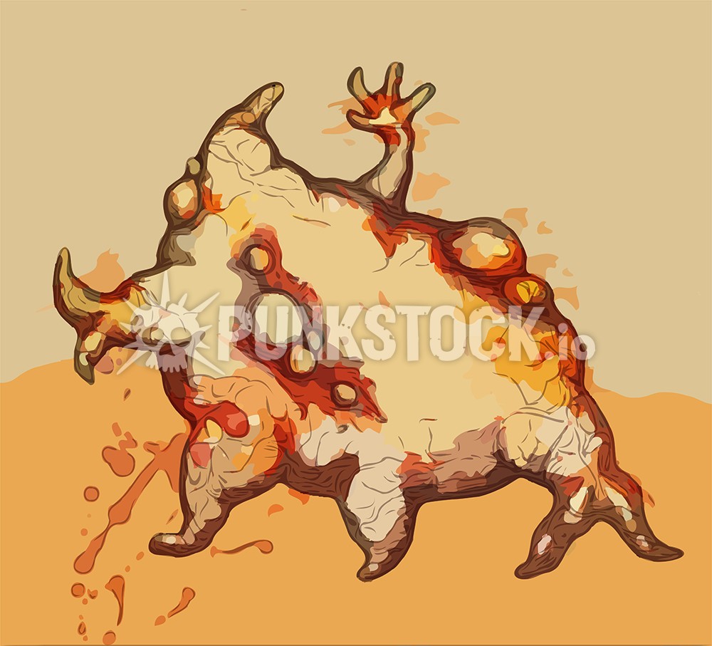 Fat potato amoeba vector graphic