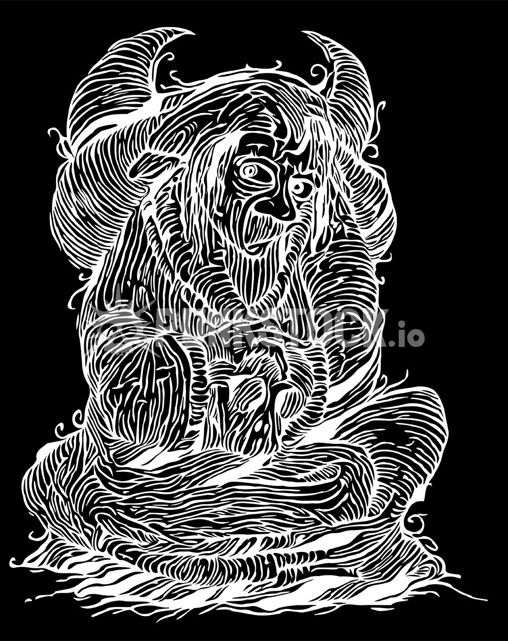 Line lines drawing vector graphic