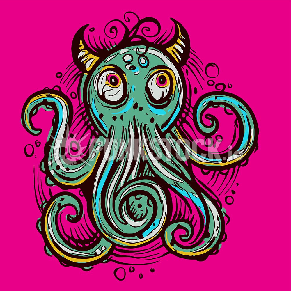 Squid squids octopus vector graphic
