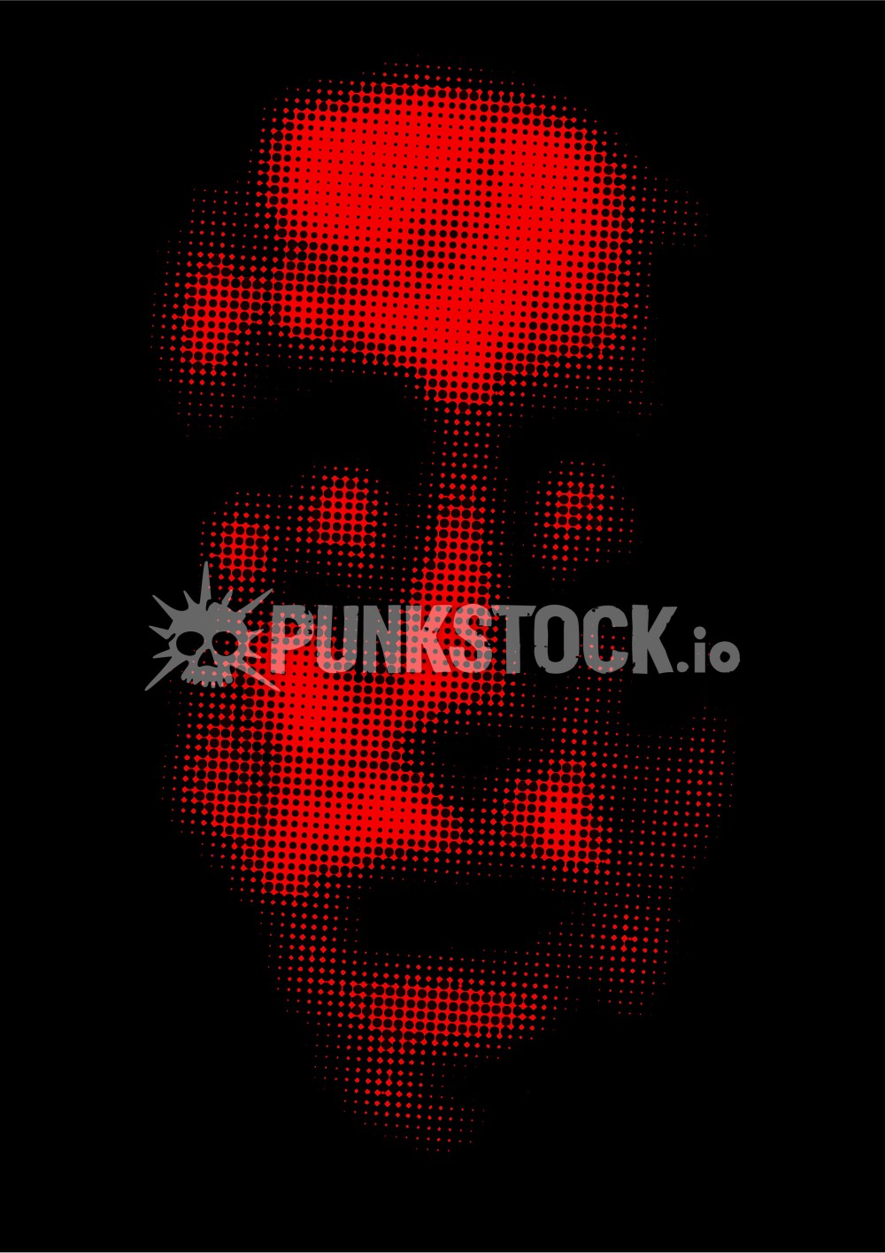 Face red horror vector graphic