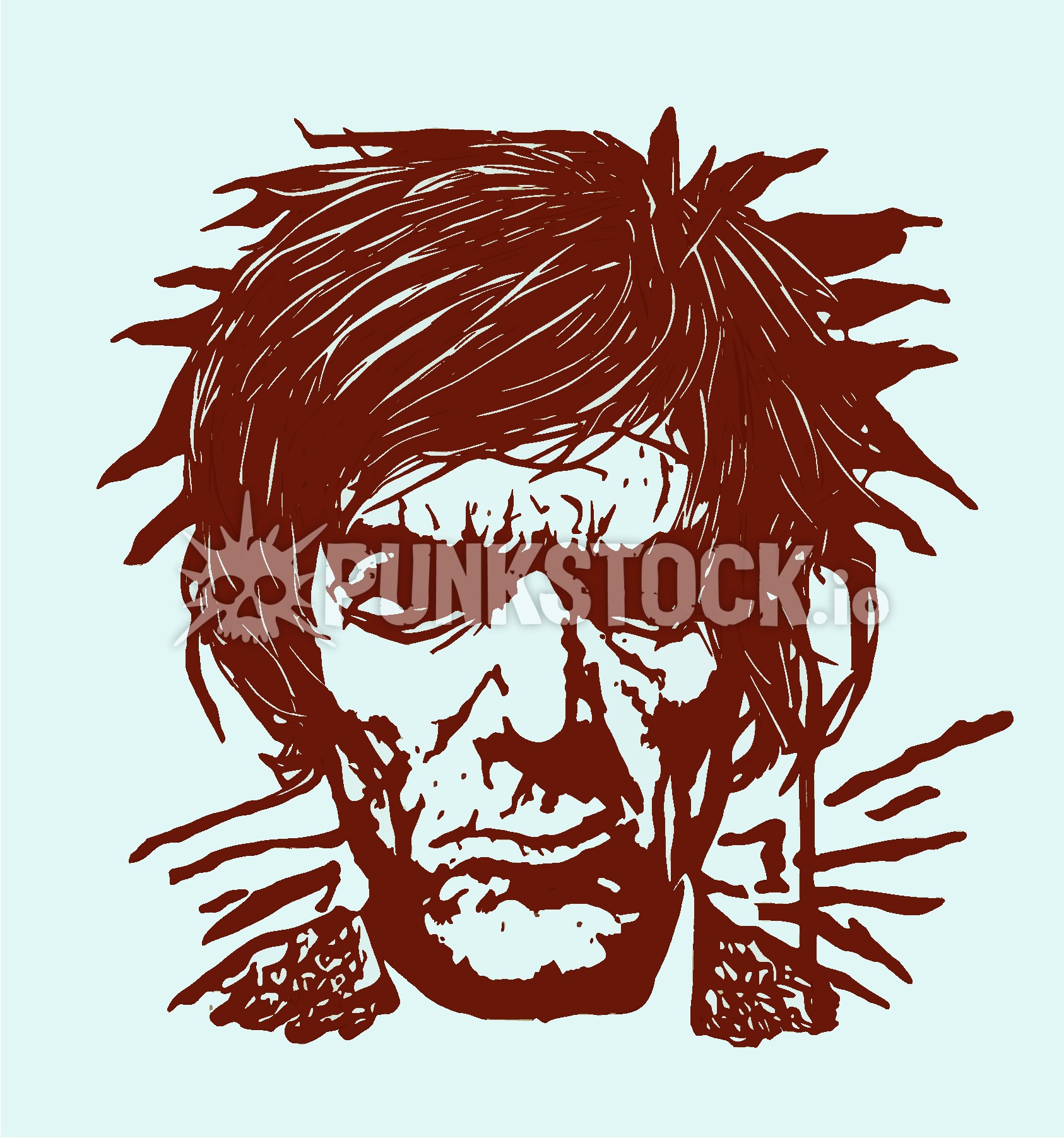 One color print print printed vector graphic