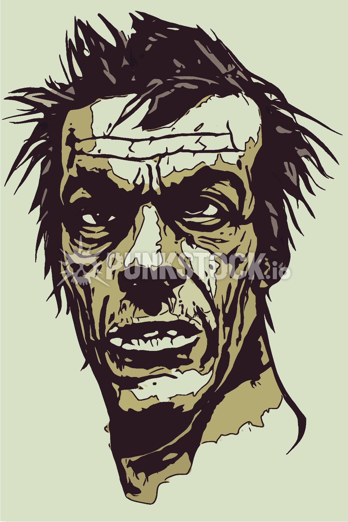 One color print print printed vector graphic