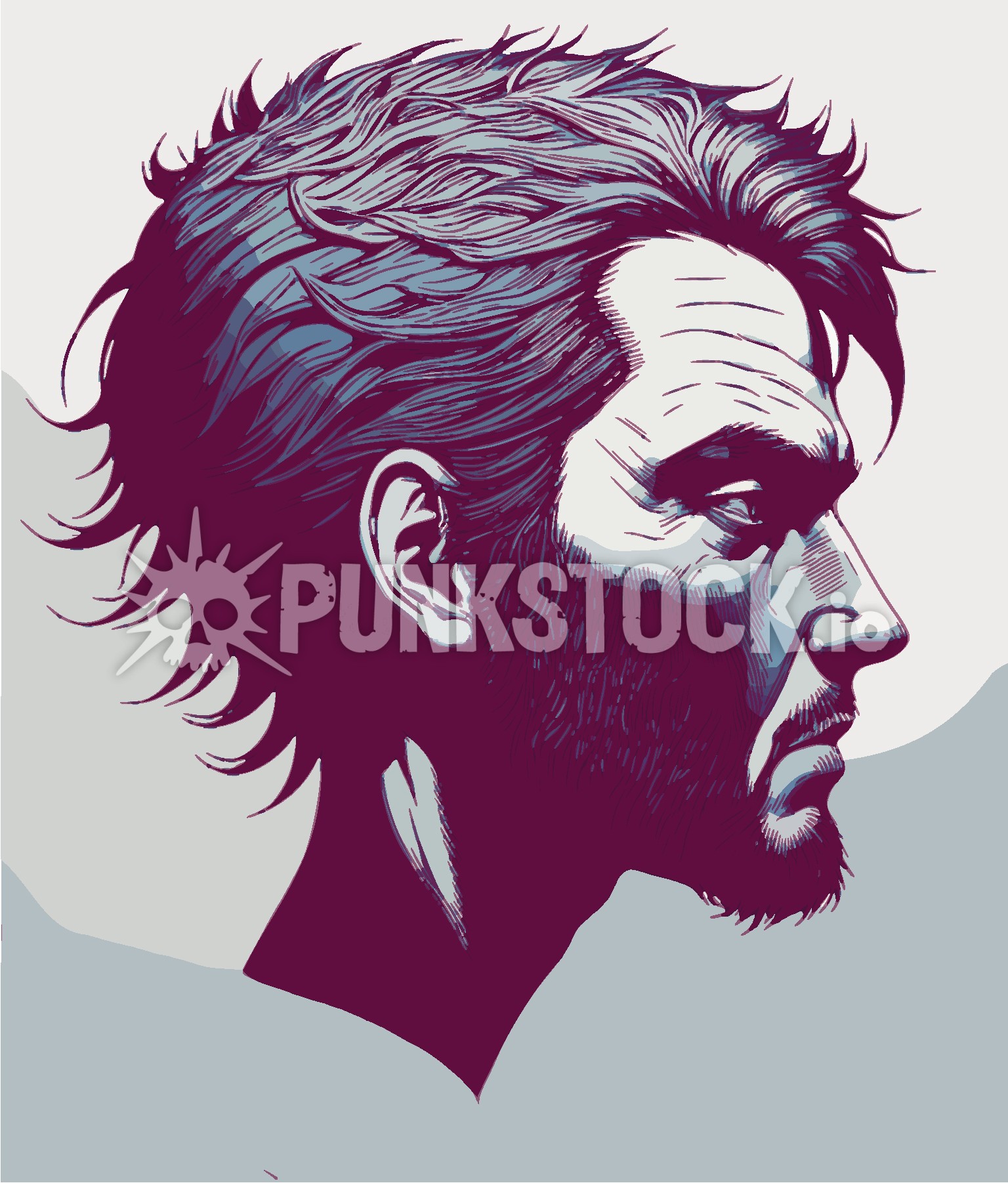 Man guy face vector graphic