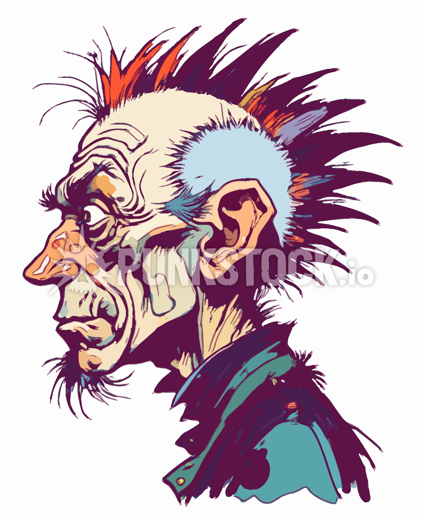 Man guy face vector graphic