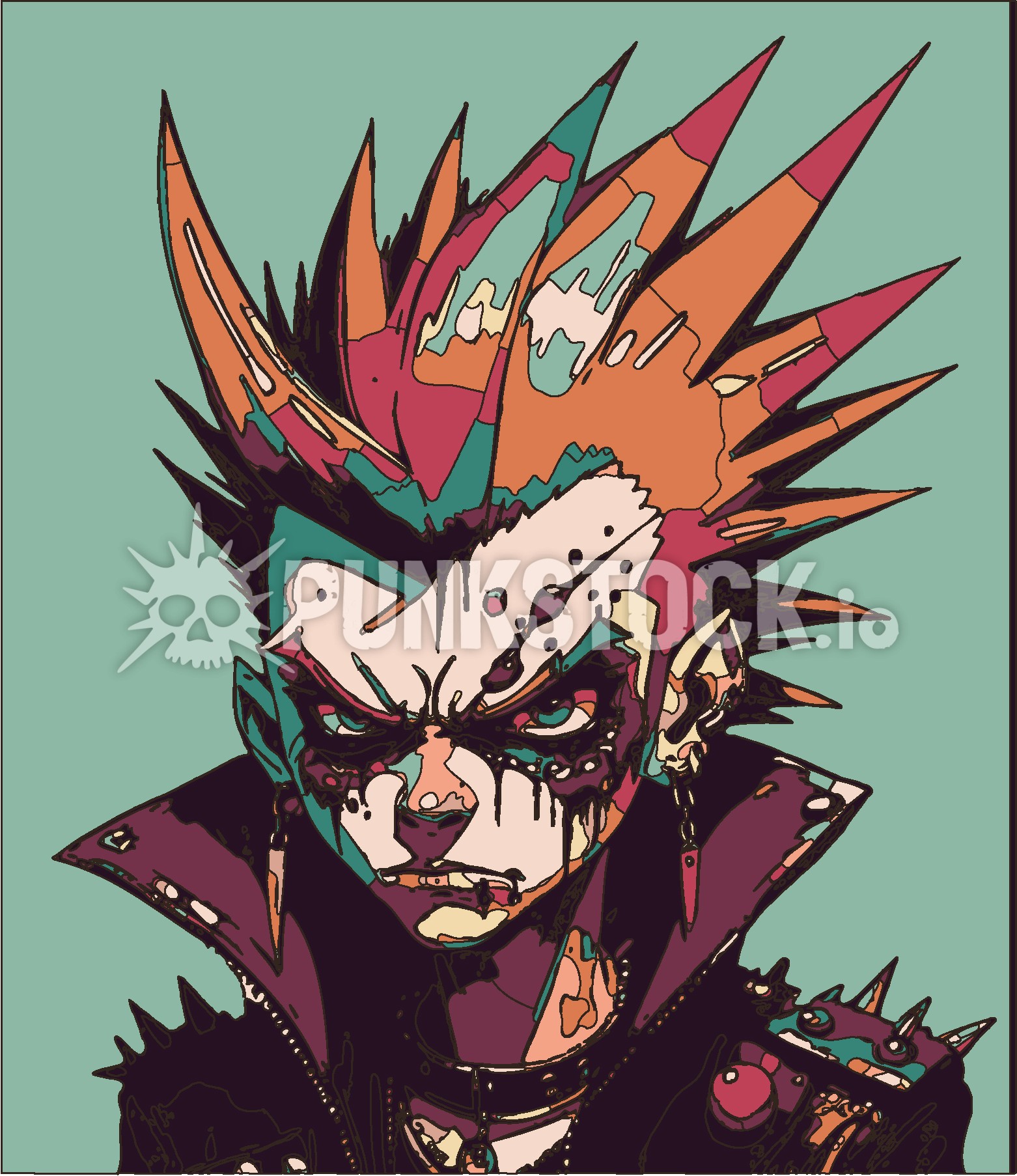 Man guy face vector graphic