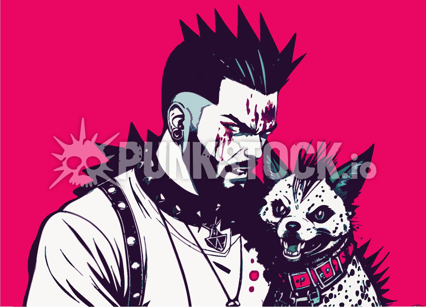 Man guy spikes vector graphic