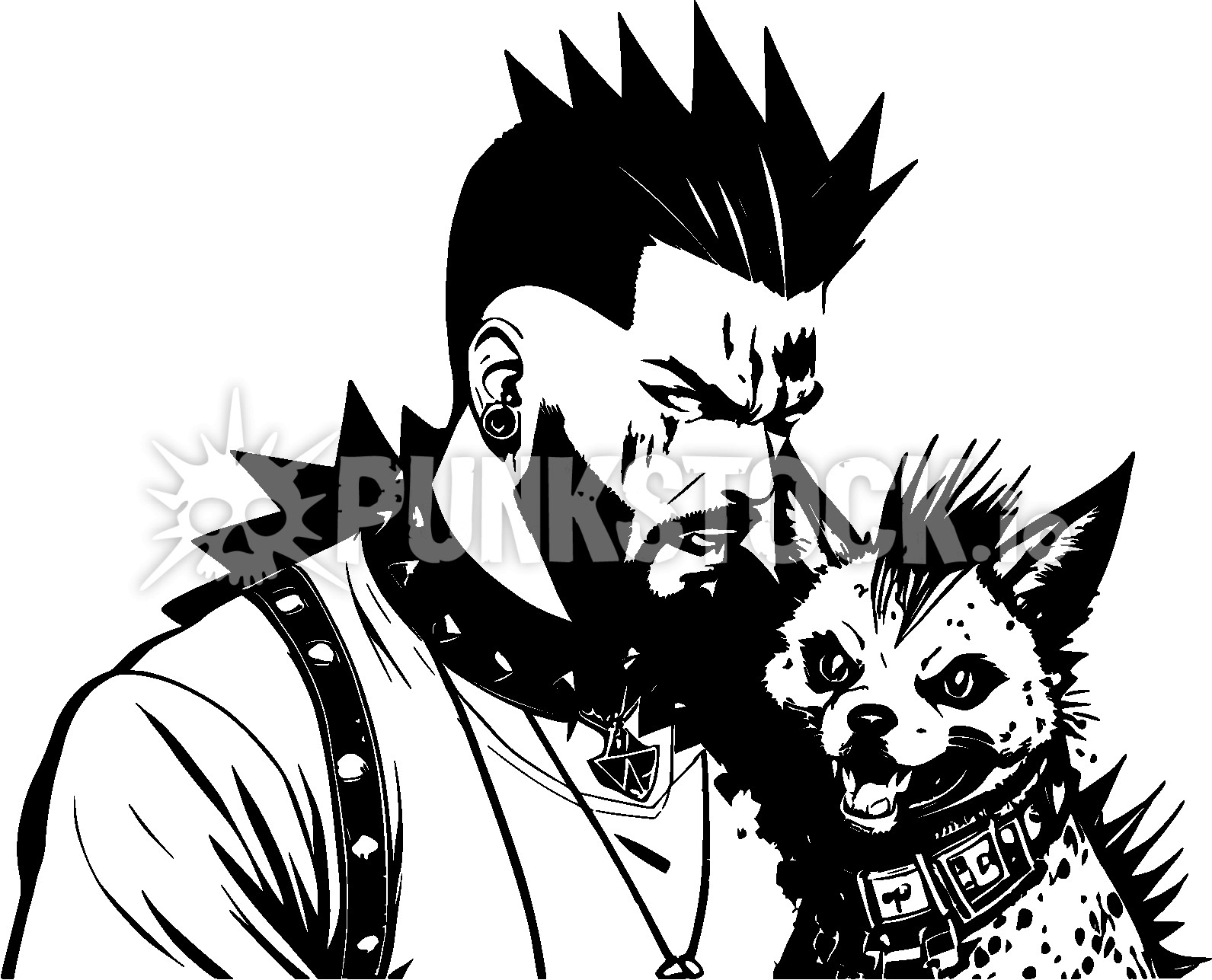 Man guy spikes vector graphic