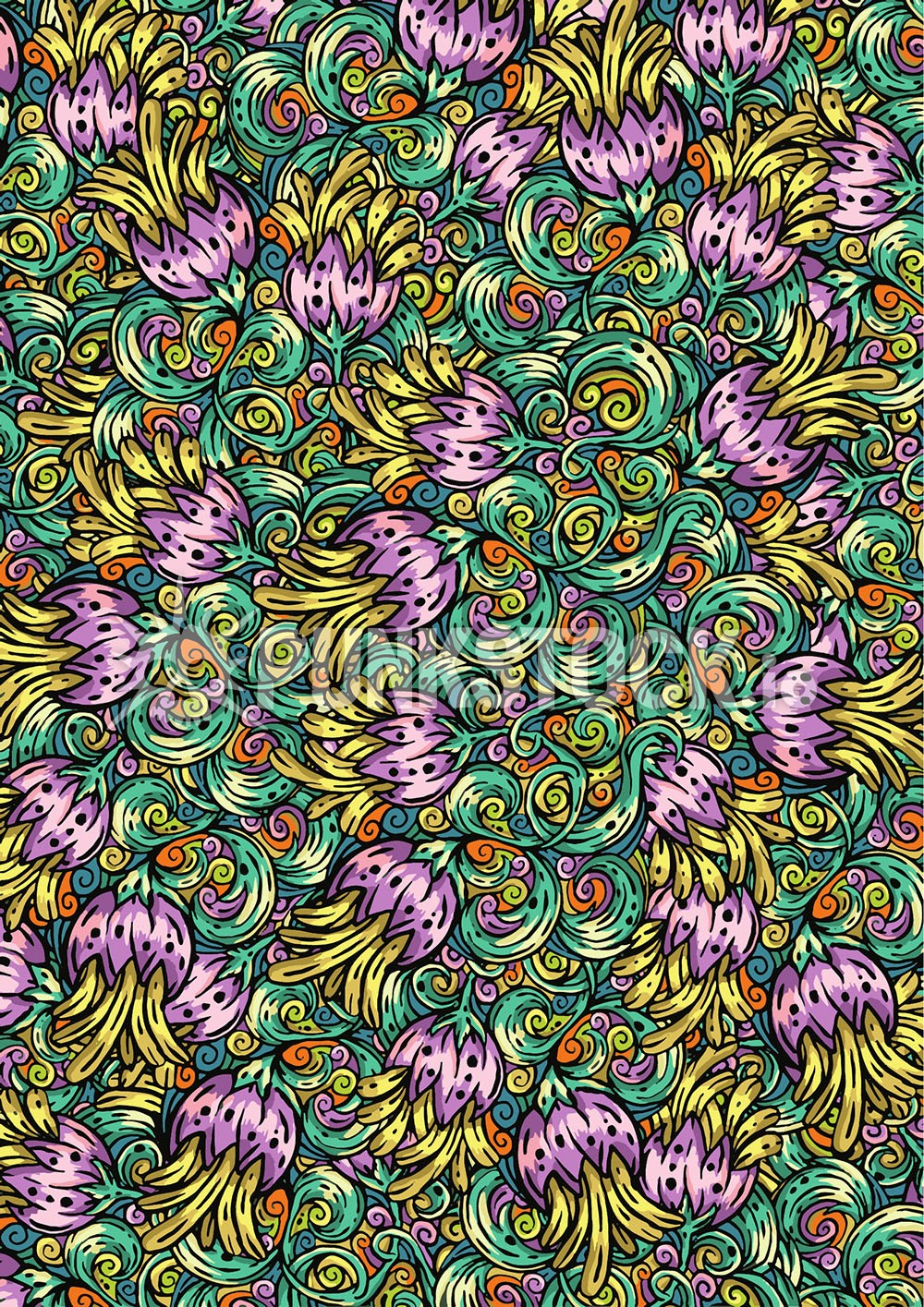 Flowers pattern background vector graphic