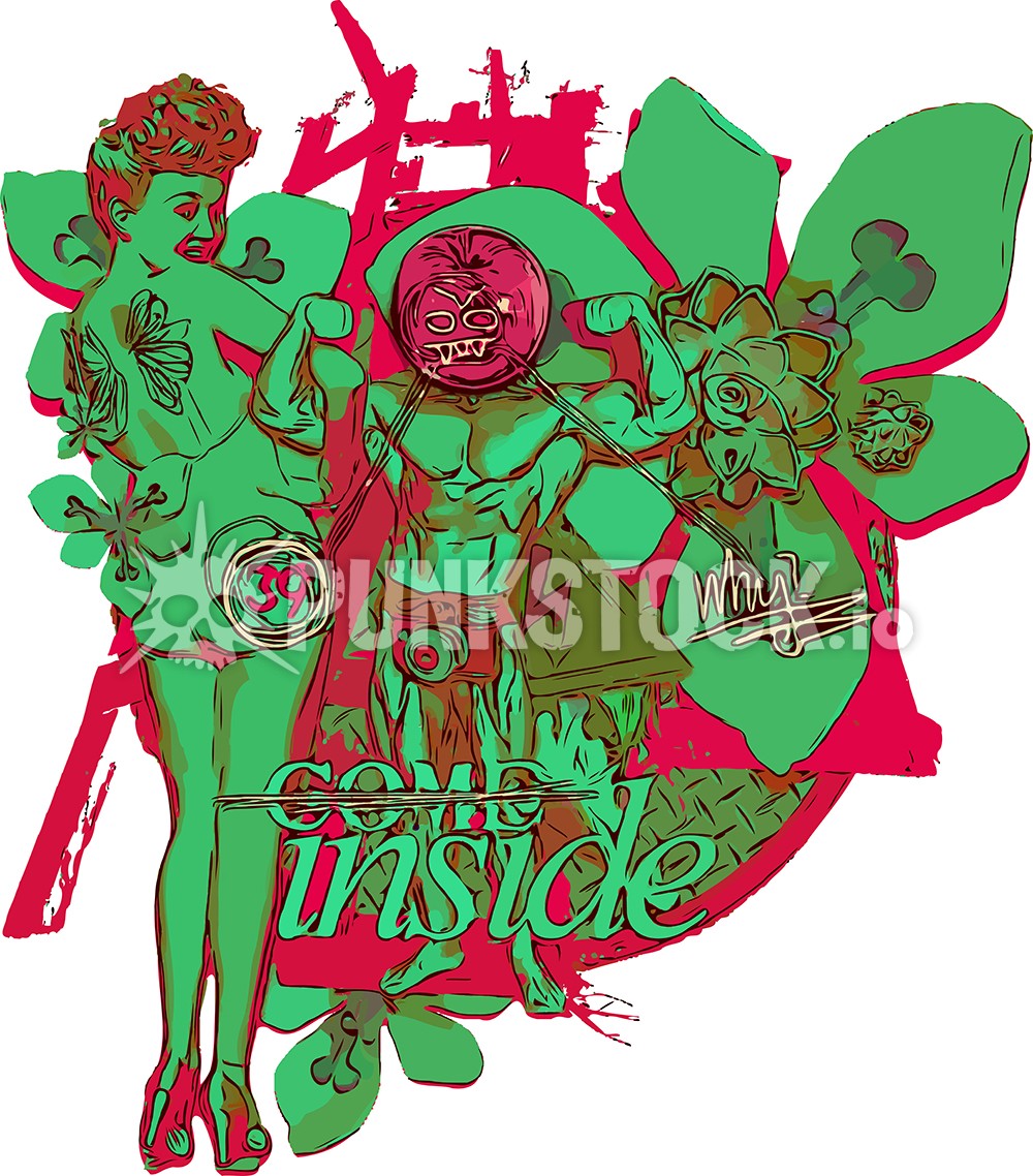 Collage grunge abstract vector graphic