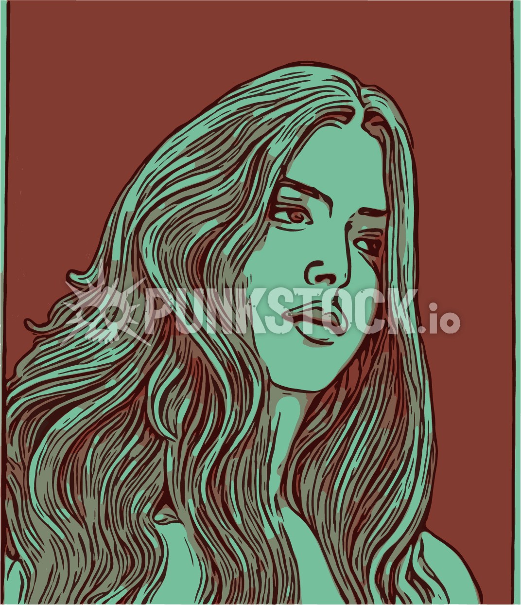 Woman girl beautiful vector graphic