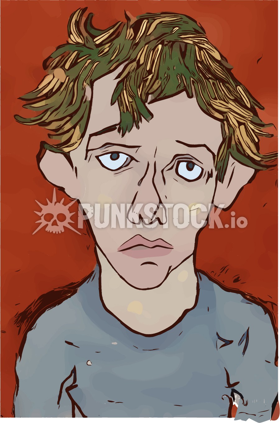 Face painting boy vector graphic