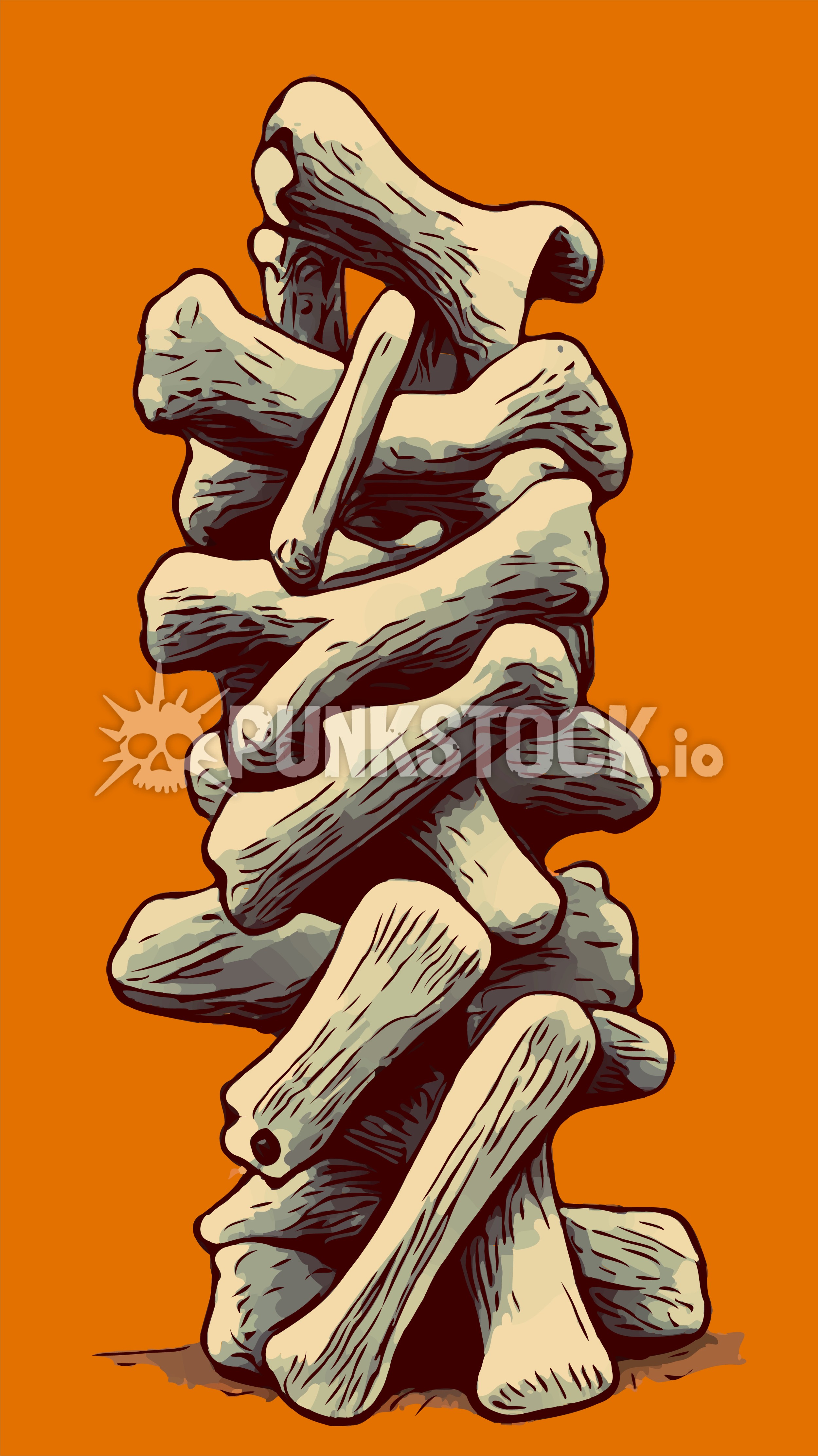 Skull skulls pile vector graphic