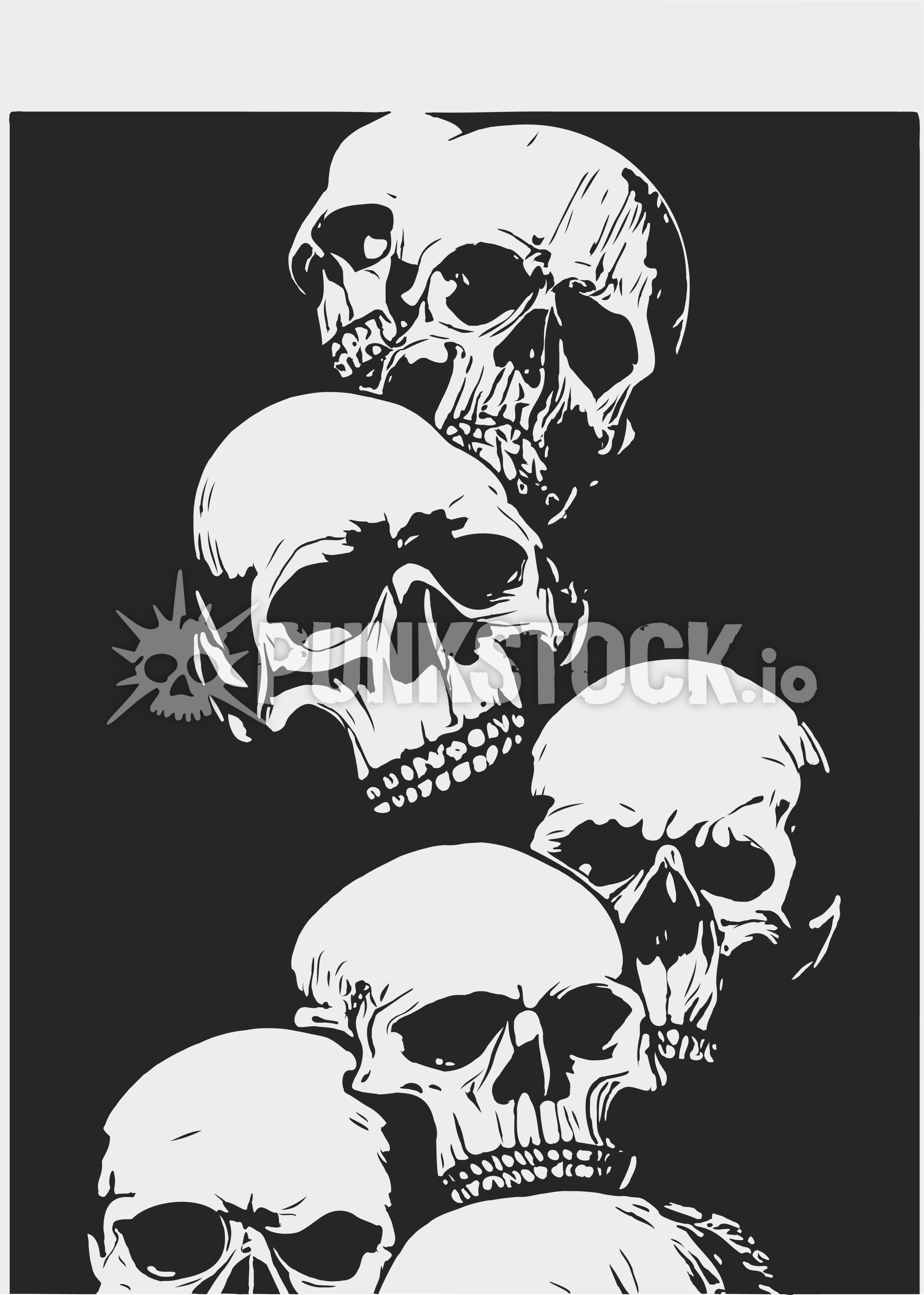 Skull skulls pile vector graphic