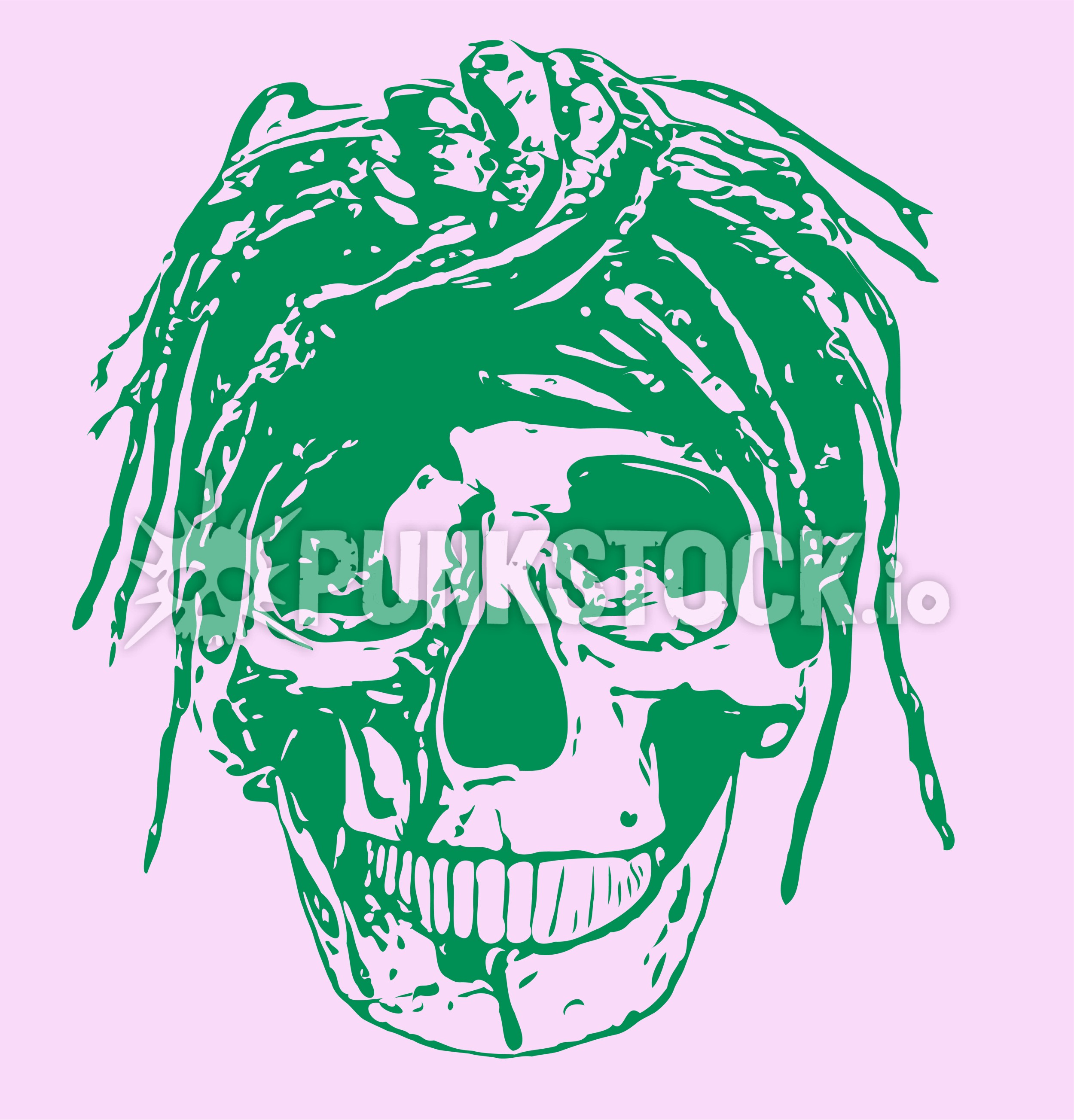Skull skulls dreadlocks vector graphic
