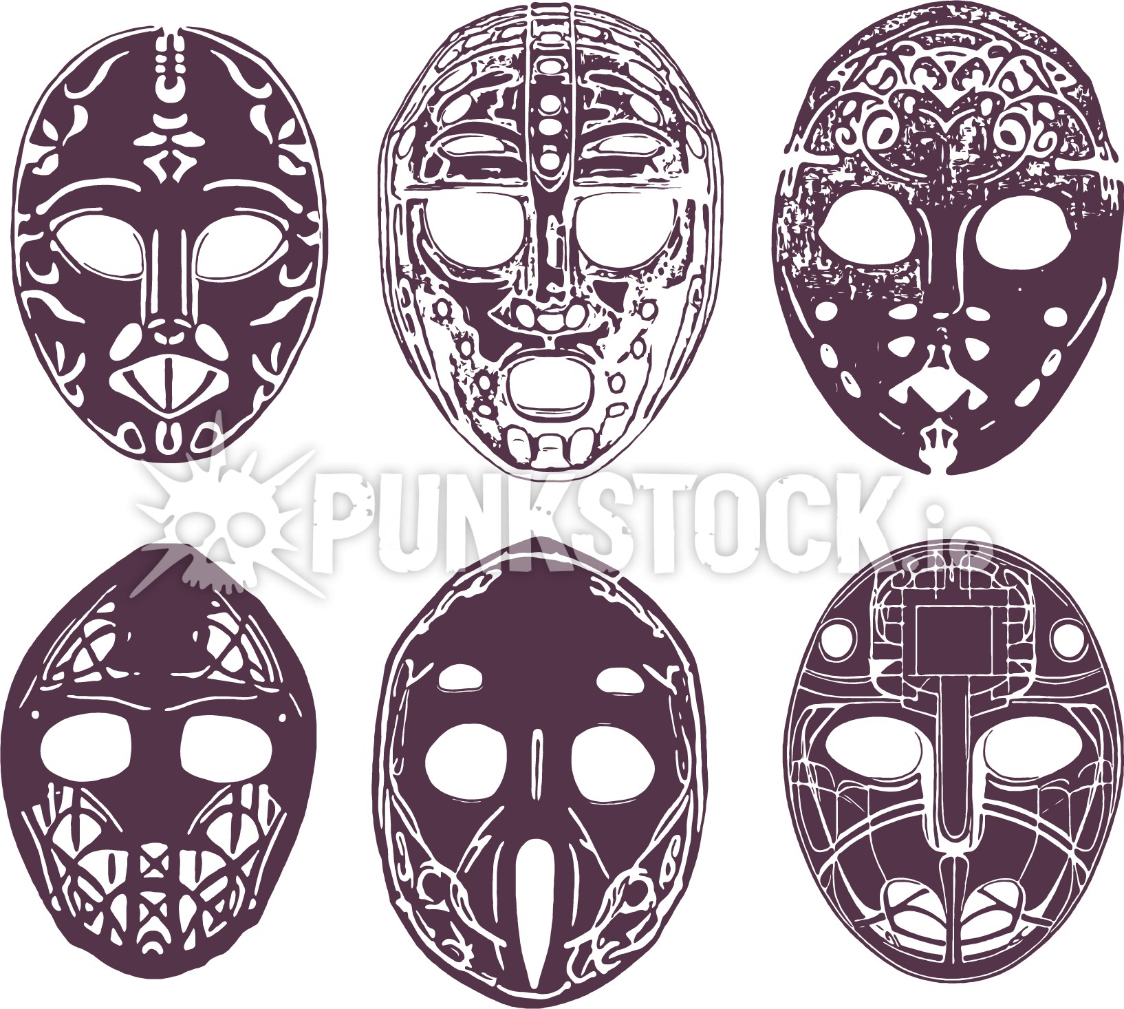 Masks mask distressed vector graphic