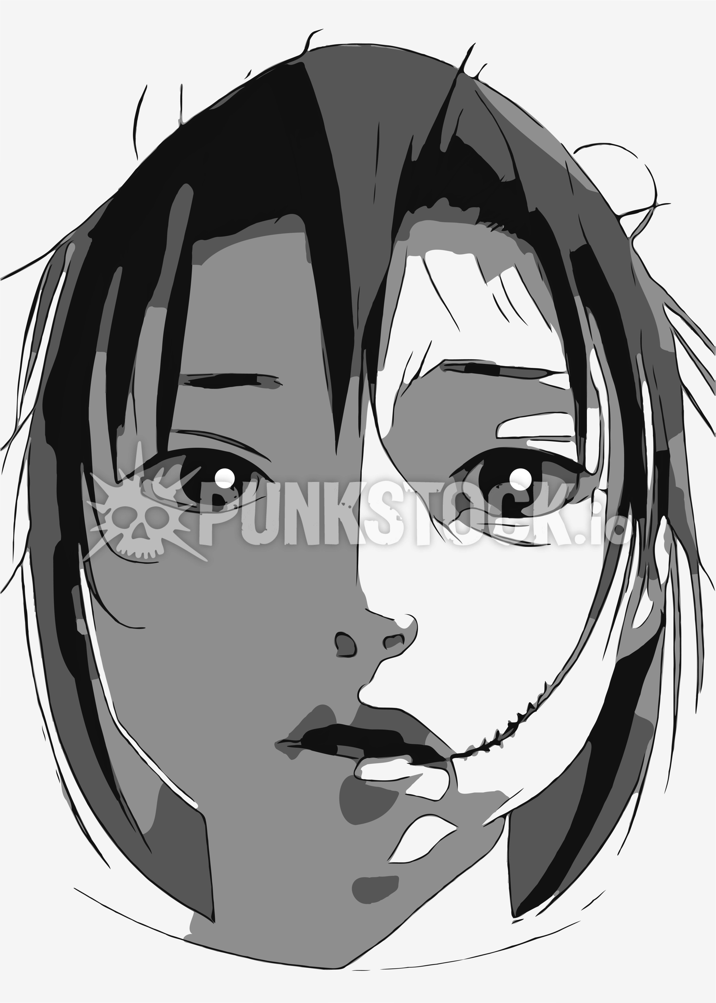 Girl woman long hair vector graphic