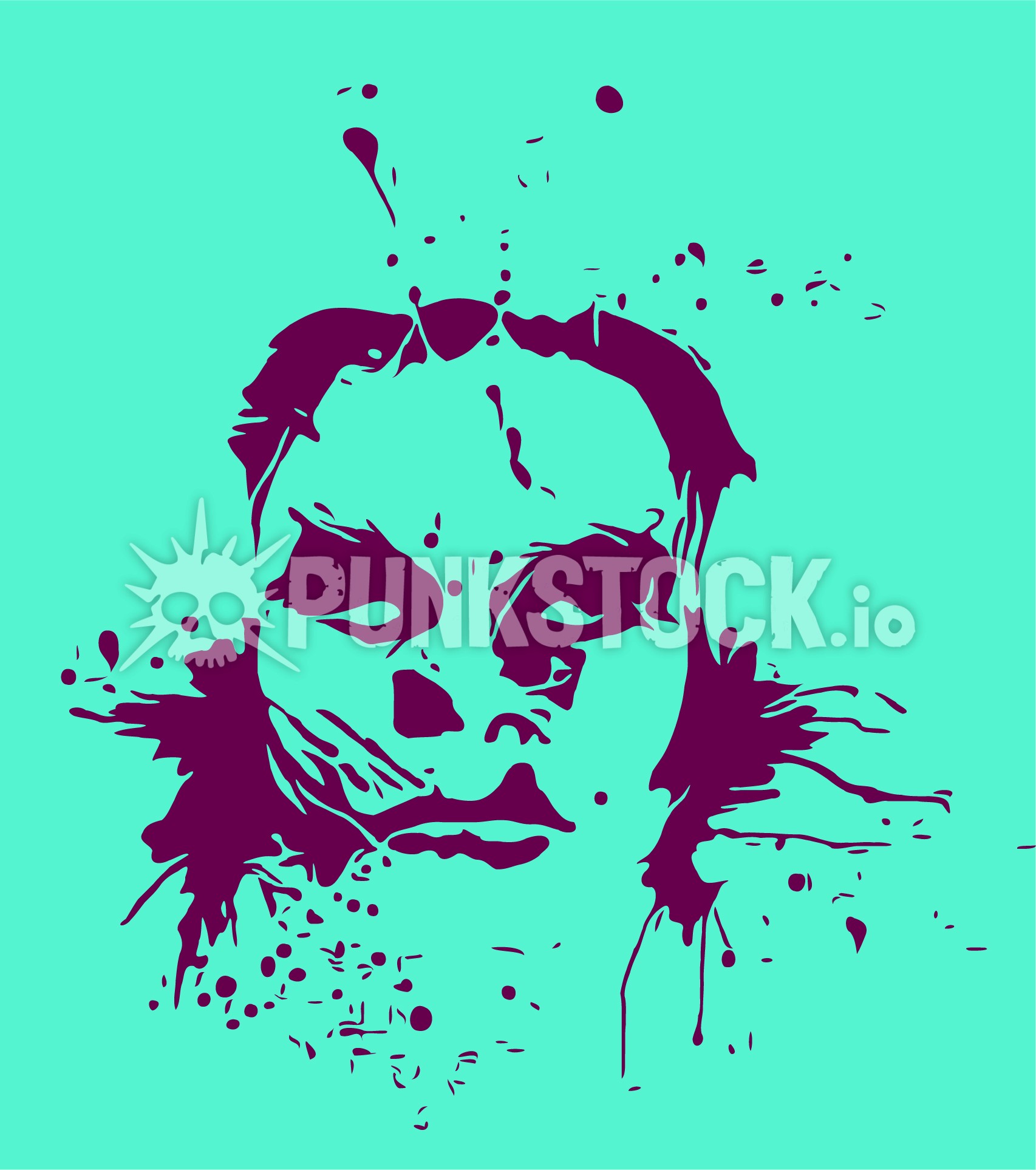 Face head splat vector graphic