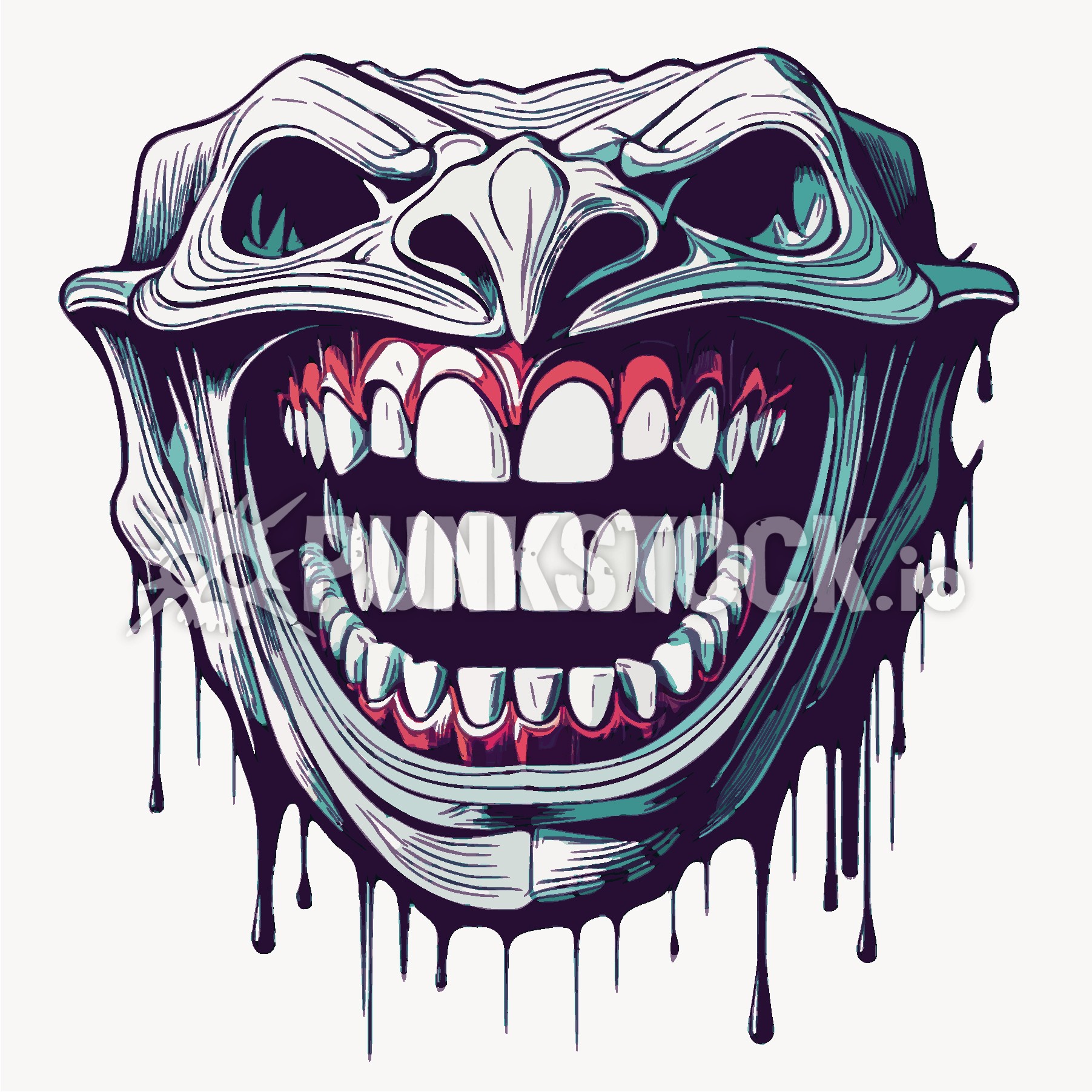 Mout big mouth teeth vector graphic
